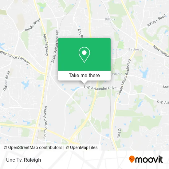 Unc Tv map