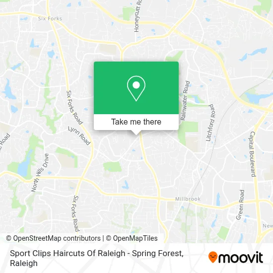 Sport Clips Haircuts Of Raleigh - Spring Forest map