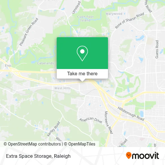Extra Space Storage map