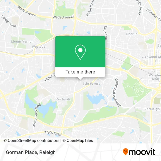 Gorman Place map