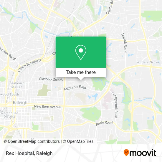 Rex Hospital map
