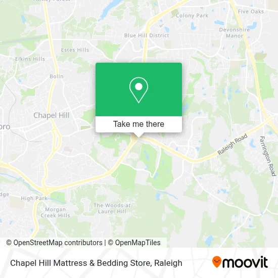 Chapel Hill Mattress & Bedding Store map