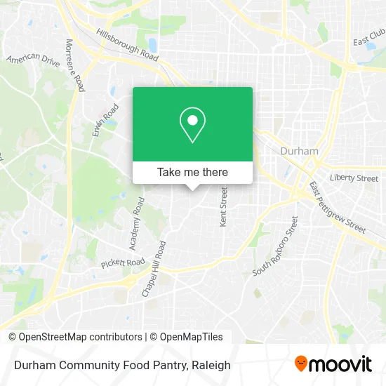 Durham Community Food Pantry map