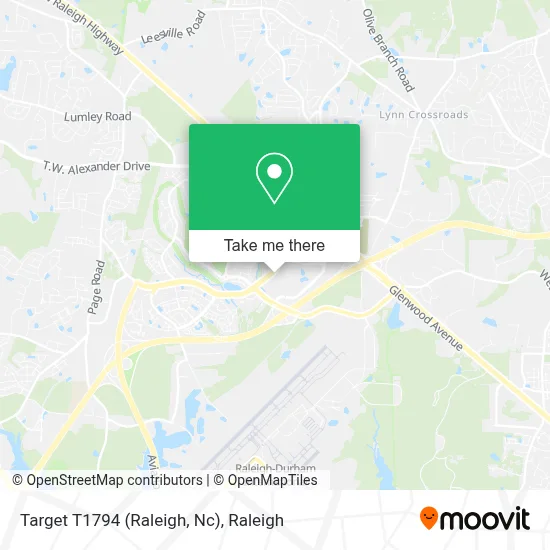 Target T1794 (Raleigh, Nc) map