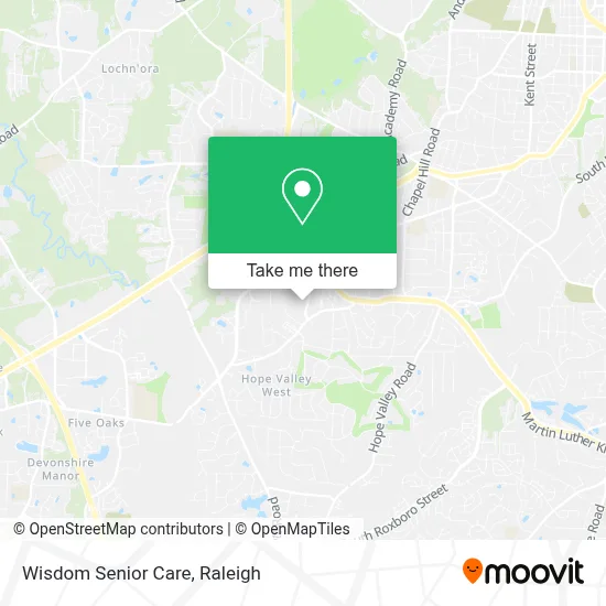 Wisdom Senior Care map