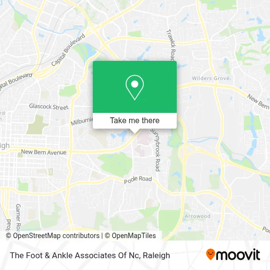 The Foot & Ankle Associates Of Nc map
