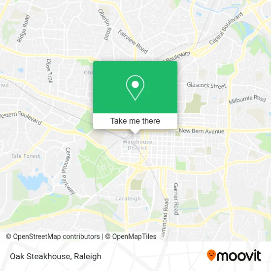 Oak Steakhouse map