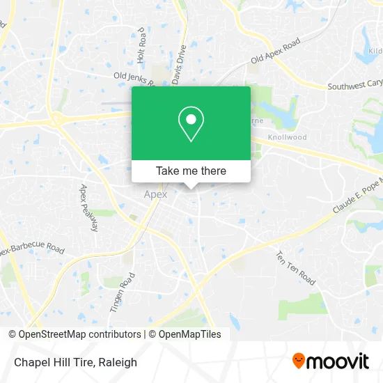 Chapel Hill Tire map