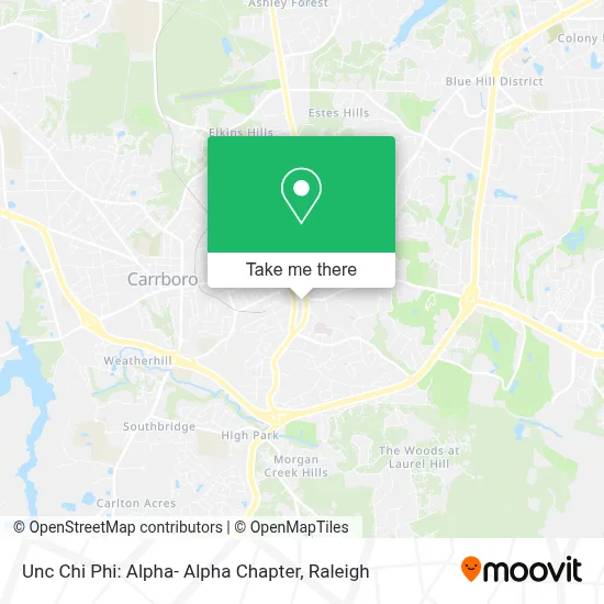 Unc Chi Phi: Alpha- Alpha Chapter map