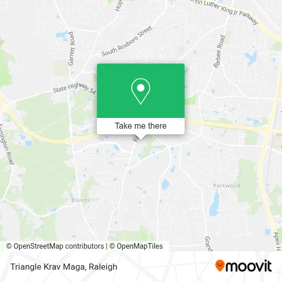 Triangle Krav Maga map