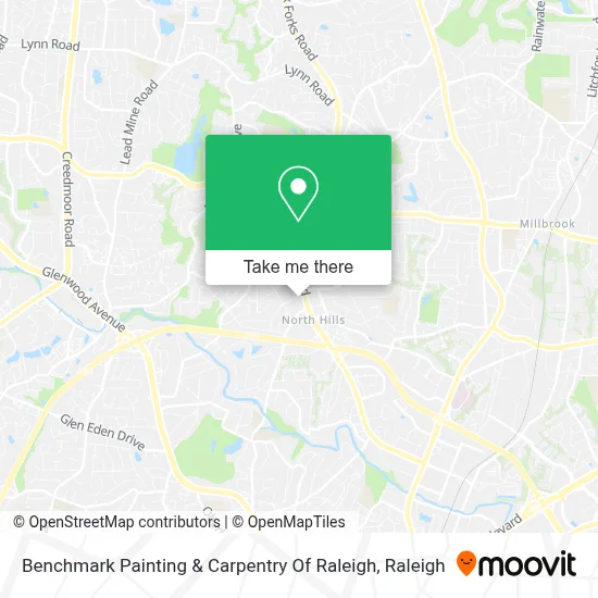 Benchmark Painting & Carpentry Of Raleigh map