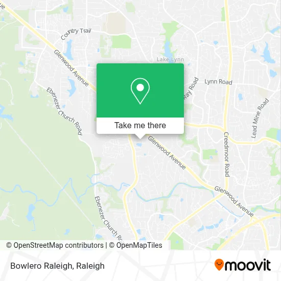 Bowlero Raleigh map