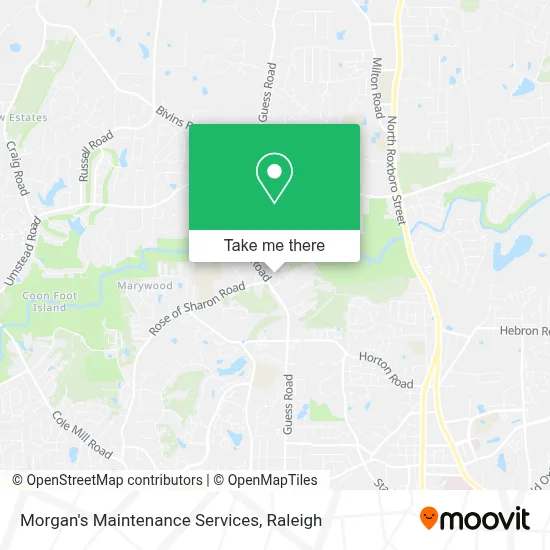 Morgan's Maintenance Services map