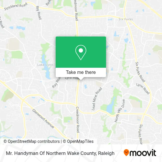 Mr. Handyman Of Northern Wake County map