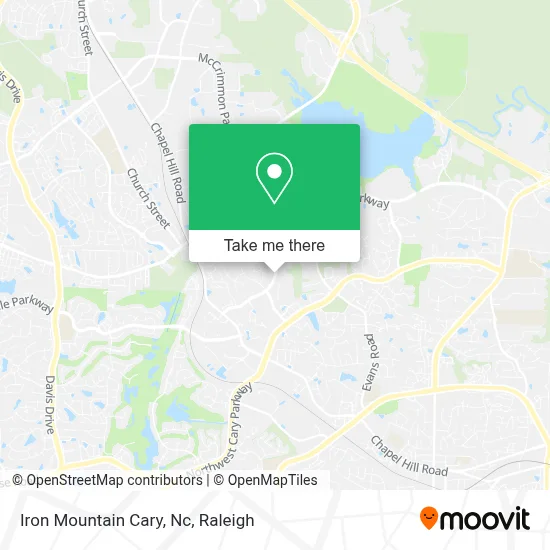 Iron Mountain Cary, Nc map