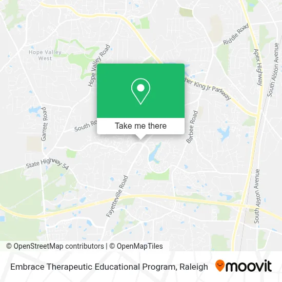 Embrace Therapeutic Educational Program map