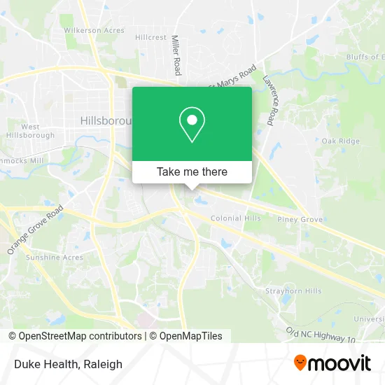 Duke Health map