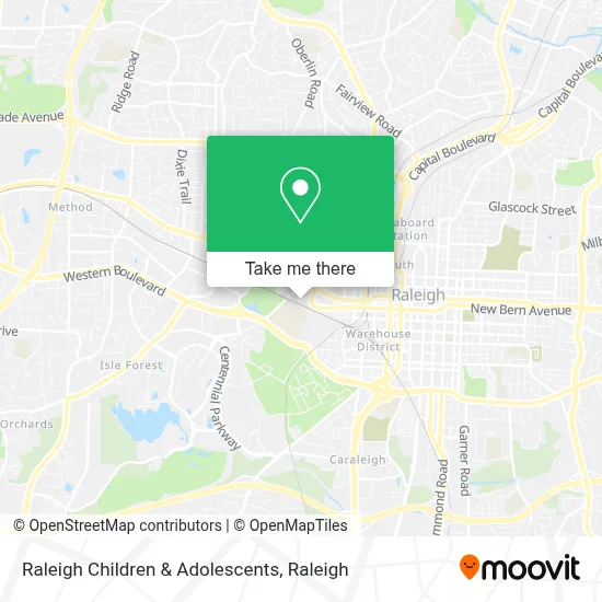 Raleigh Children & Adolescents map