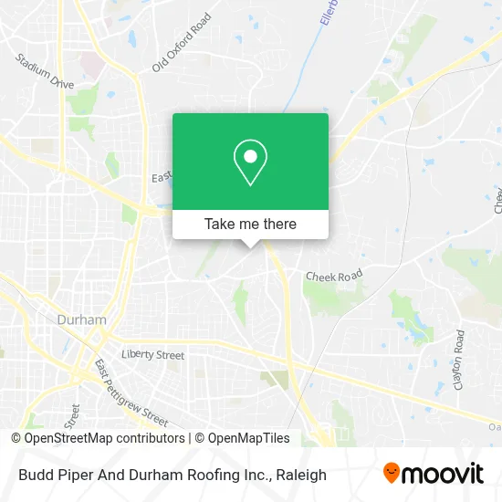 Budd Piper And Durham Roofing Inc. map