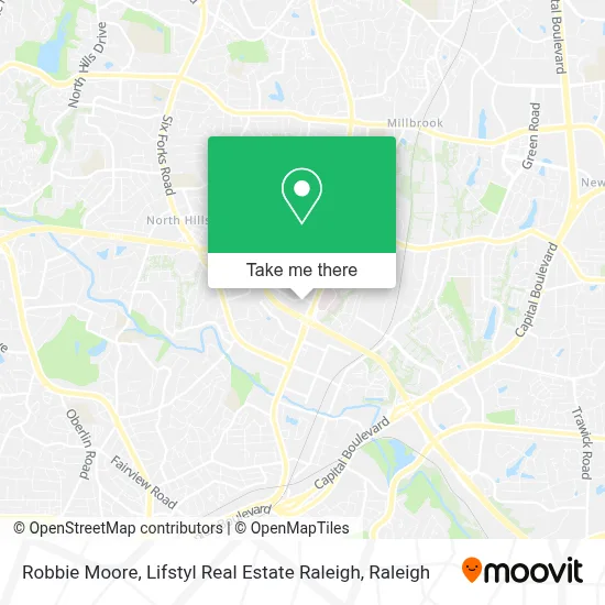 Robbie Moore, Lifstyl Real Estate Raleigh map
