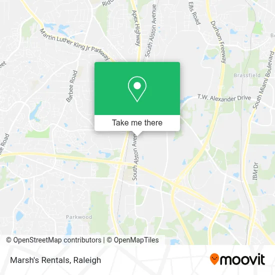 Marsh's Rentals map