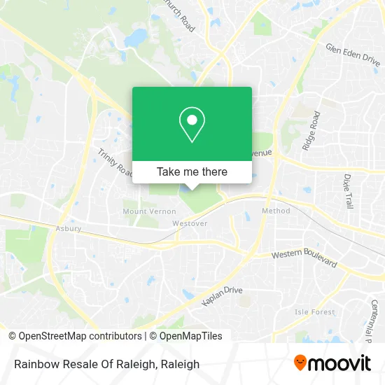Rainbow Resale Of Raleigh map