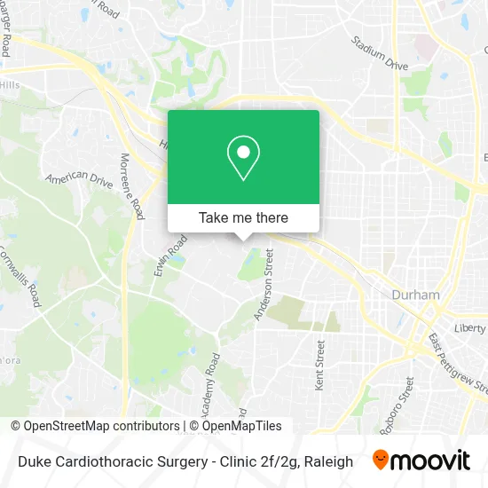 Duke Cardiothoracic Surgery - Clinic 2f / 2g map