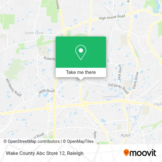 Wake County Abc Store 12 map