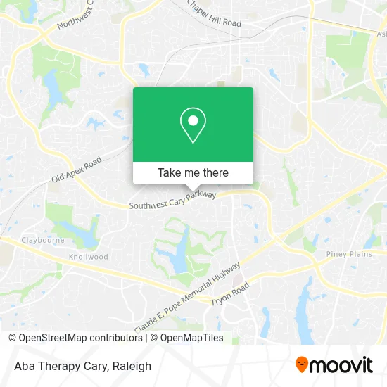 Aba Therapy Cary map