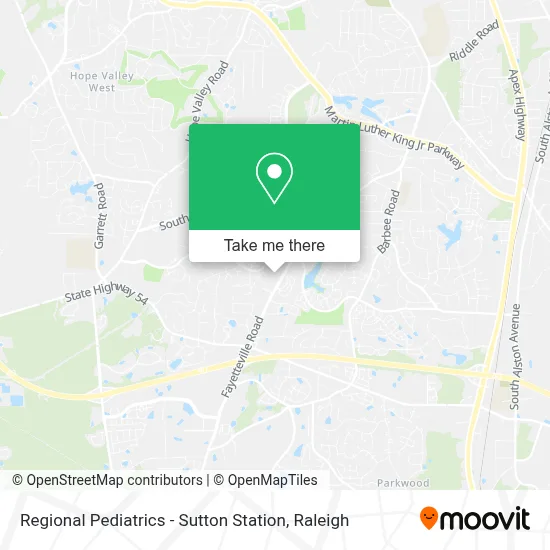 Regional Pediatrics - Sutton Station map