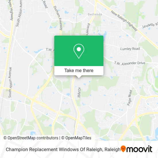 Champion Replacement Windows Of Raleigh map
