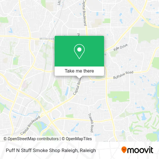 Puff N Stuff Smoke Shop Raleigh map