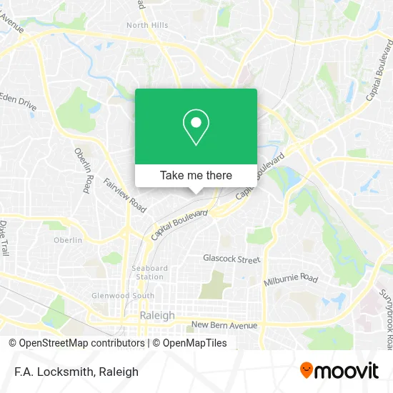 F.A. Locksmith map