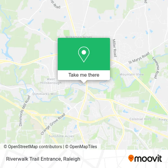 Riverwalk Trail Entrance map