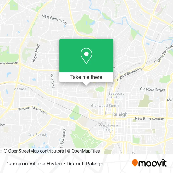 Cameron Village Historic District map