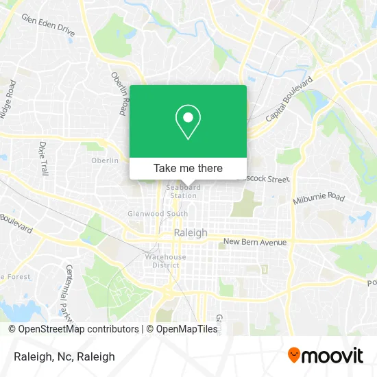 Raleigh, Nc map