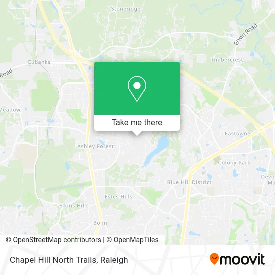 Chapel Hill North Trails map