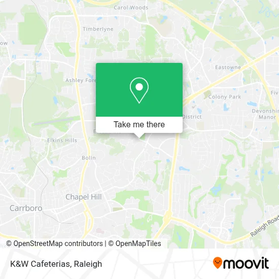 K&W Cafeterias map