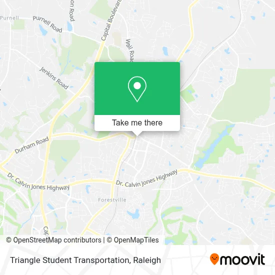 Mapa de Triangle Student Transportation