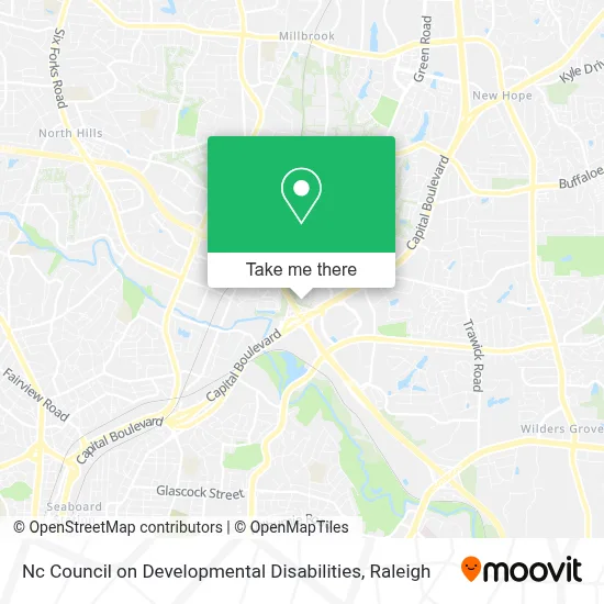 Nc Council on Developmental Disabilities map