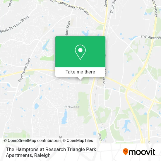 The Hamptons at Research Triangle Park Apartments map