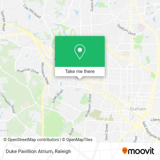 Duke Pavillion Atrium map