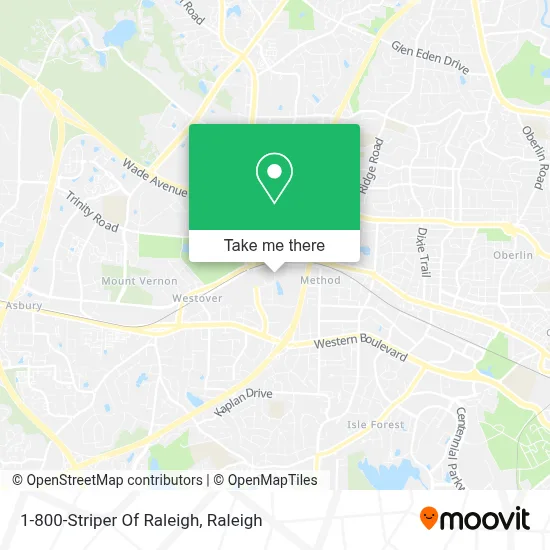 1-800-Striper Of Raleigh map