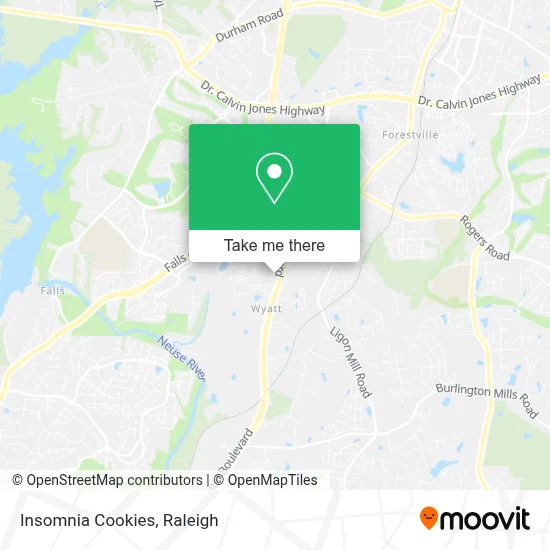 Mapa de Insomnia Cookies