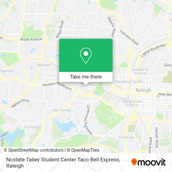Ncstate Talley Student Center Taco Bell Express map