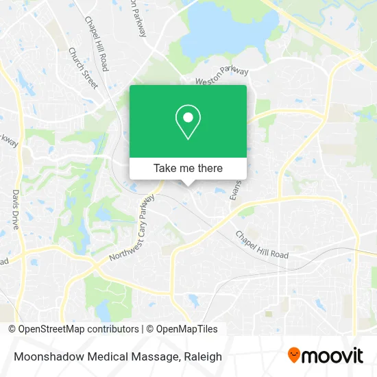 Moonshadow Medical Massage map