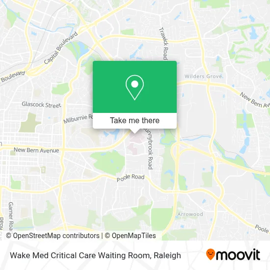 Wake Med Critical Care Waiting Room map
