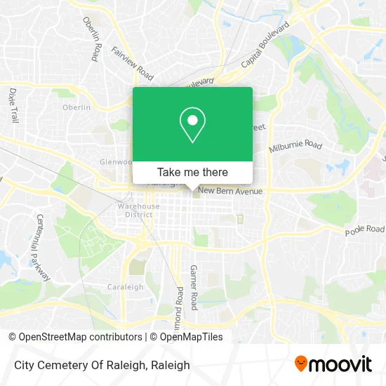 City Cemetery Of Raleigh map