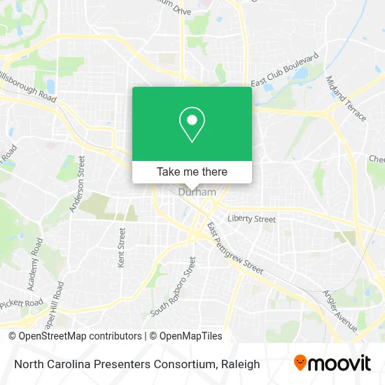 North Carolina Presenters Consortium map