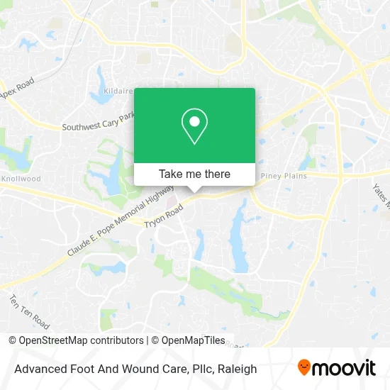 Advanced Foot And Wound Care, Pllc map
